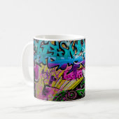 Graffiti-Mauer, urbane Kunstgraffiti,Kunst,Wand,Gr Kaffeetasse (Vorderseite Links)