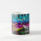 Graffiti-Mauer, urbane Kunstgraffiti,Kunst,Wand,Gr Kaffeetasse (Mittel)