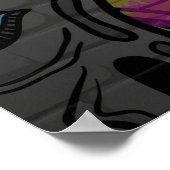 Graffiti-Mauer, urbane Kunstgraffiti,Kunst,Wand,Gr Poster (Ecke)