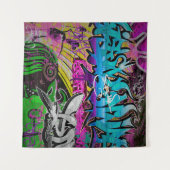 Graffiti-Mauer, urbane Kunstgraffiti,Kunst,Wand,Gr Wandteppich (Vorderseite (Horizontal))