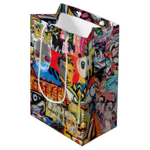 Graffiti-Mauerwerk Mittlere Geschenktüte