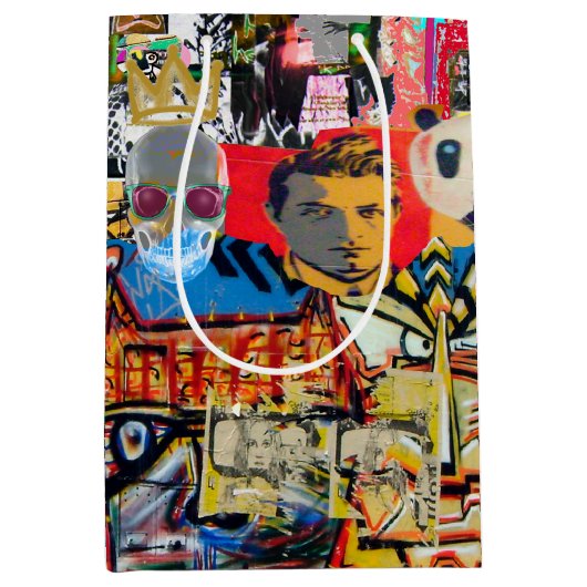 Graffiti-Mauerwerk Mittlere Geschenktüte (Vorderseite)