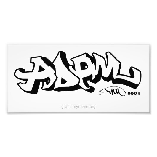 Graffiti Mein Name Print Fotodruck (Vorne)