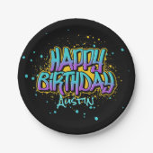 Graffiti Messy Paint Pappteller (Vorderseite)