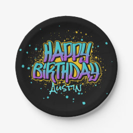 Graffiti Messy Paint Pappteller