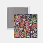 Graffiti Misfits Magnet von Ray Dust (Vorderseite/Rückseite)