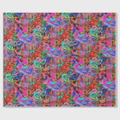 Graffiti mit Blau, Rot, Grün und lila Geschenkpapier (Flach)