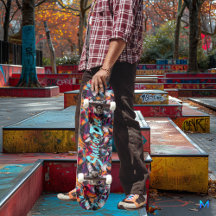 Graffiti mit Electric Blue Text und Skater Motto