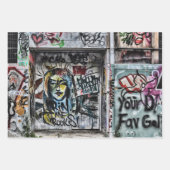 Graffiti Modern Coole Stadtstraße Kunst Geschenkpapier Set (Vorderseite)