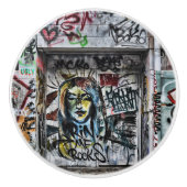 Graffiti Modern Coole Stadtstraße Kunst Keramikknauf (Vorderseite)