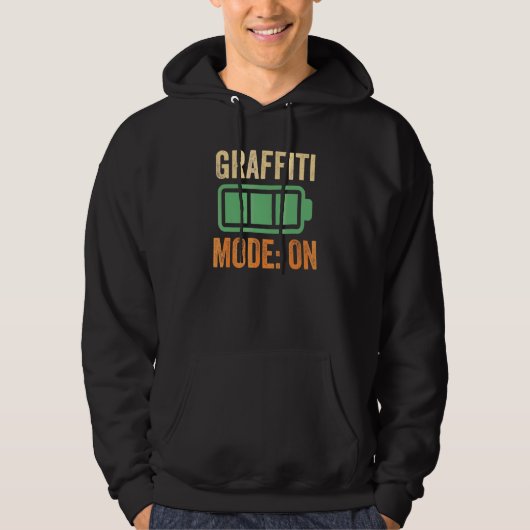 Graffiti-Modus auf Batterie-Design Hoodie (Vorderseite)