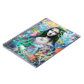 Graffiti Mona Lisa Street Art Notebook Notizblock (Linke Seite)