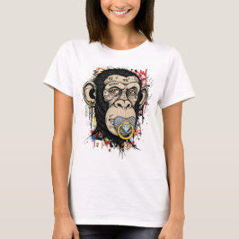 Graffiti Monkey Face Art - Abstrakt Street Style T-Shirt