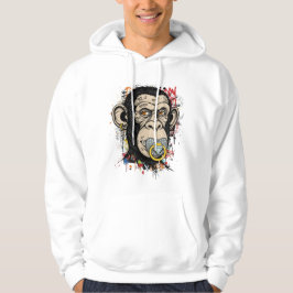 Graffiti Monkey Hoodie - Abstrakt Street Art