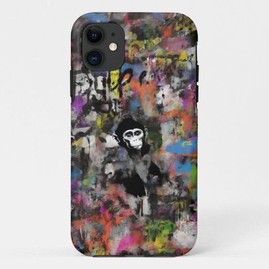 Graffiti Monkey Urban Art Mobile Fall Case-Mate iPhone Hülle (Rückseite)