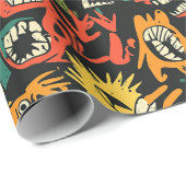 Graffiti-Monster Eek Black Halloween (1) Geschenkpapier (Rolleneckpunkt)