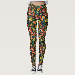 Graffiti-Monster Eek Black Halloween (1) Leggings