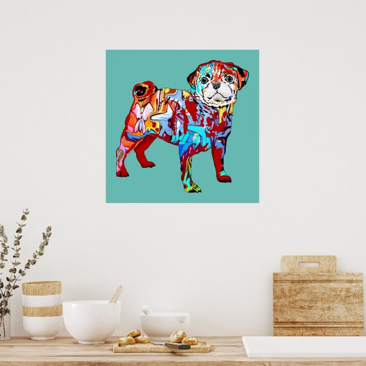 Graffiti-Mops Poster (Küche)