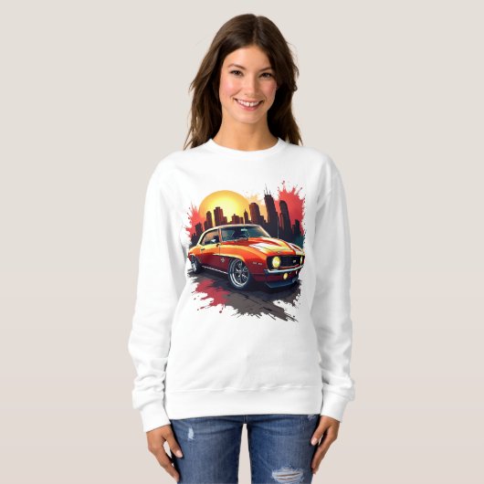 Graffiti Muscle Car Sweatshirt (Vorne ganz)