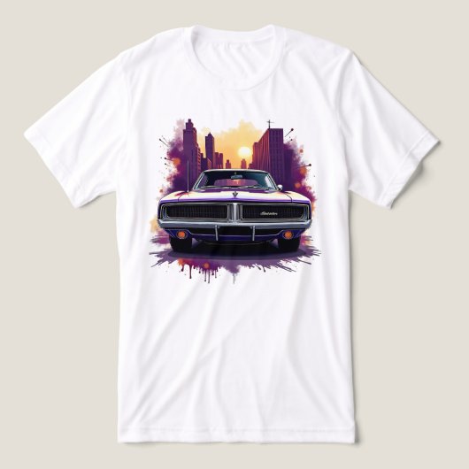Graffiti Muscle Car Tri-Blend Shirt (Design Vorderseite)