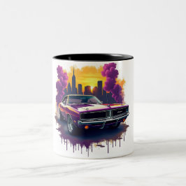 Graffiti Muscle Car Zweifarbige Tasse