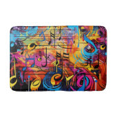 Graffiti Musical Notes Bath Mat Badematte (Vorderseite)