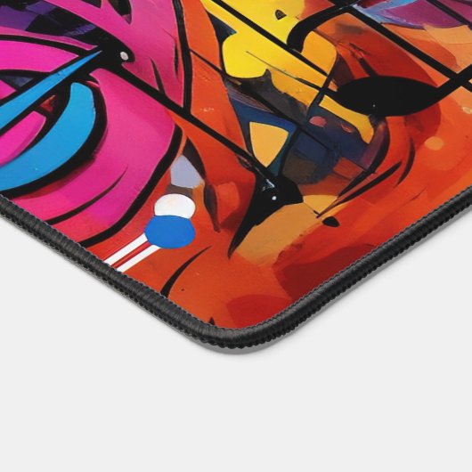 Graffiti Musical Notes Desk Mat Schreibtischunterlage (Ecke)