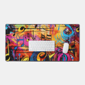Graffiti Musical Notes Desk Mat Schreibtischunterlage (Tastatur & Maus)