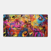 Graffiti Musical Notes Desk Mat Schreibtischunterlage (Vorderseite)
