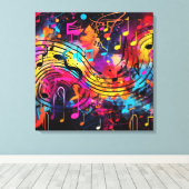 Graffiti Musical Notes Leinwand Art (Insitu (Holzboden))