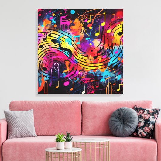 Graffiti Musical Notes Leinwand Art (Insitu (Wohnzimmer))