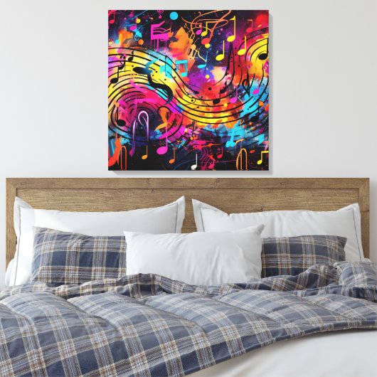 Graffiti Musical Notes Leinwand Art (Insitu (Schlafzimmer))