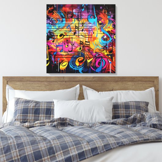 Graffiti Musical Notes Leinwand Art (Insitu (Schlafzimmer))