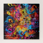 Graffiti Musical Notes Puzzle (Horizontal)