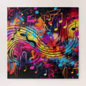 Graffiti Musical Notes Puzzle (Vertikal)