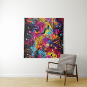 Graffiti Musical Notes Tapestry Wandteppich (Beispiel (Horizontal))