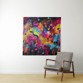 Graffiti Musical Notes Tapestry Wandteppich (Beispiel)