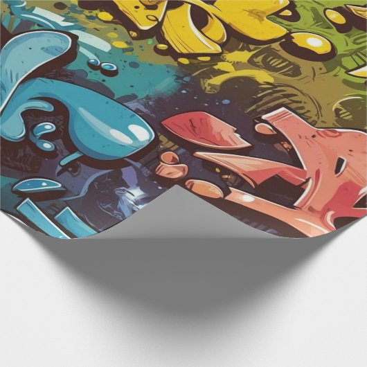 Graffiti-Muster Geschenkpapier (Ecke)