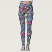 Graffiti-Muster Leggings (Vorderseite)