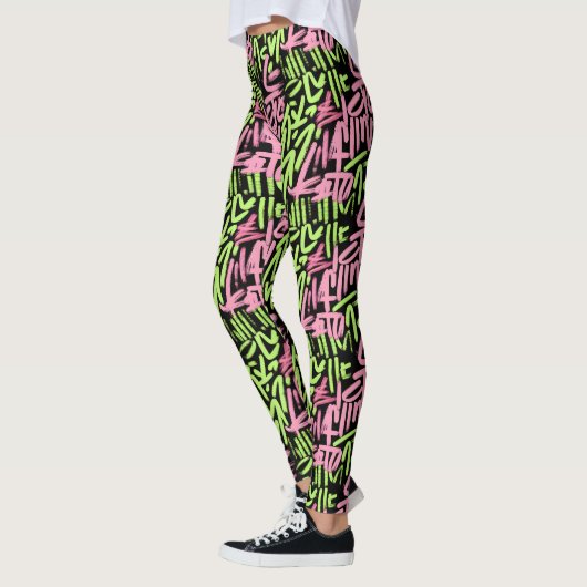 Graffiti-Muster Leggings (Links)