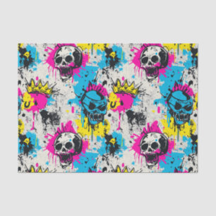 Graffiti-Muster mit Neon Colors und Urban Grunge Seidenpapier