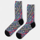 Graffiti-Muster Socken (Linkes Detail)