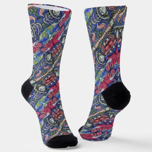 Graffiti-Muster Socken (Gewinkelt)