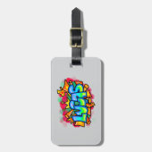 Graffiti Name Luggage Tag Gepäckanhänger (Vorderseite vertikal)