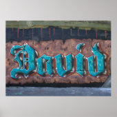 Graffiti Name Tag: David Poster (Vorne)