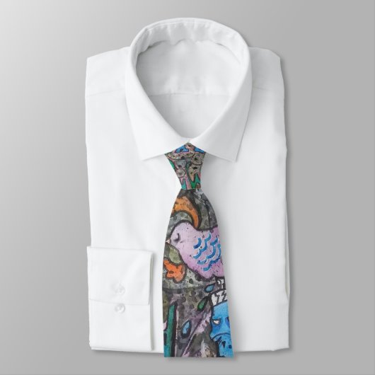 Graffiti Neck Tie Krawatte (Gebunden)