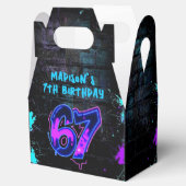 Graffiti Neon Six Seven Birthday Favor Box Geschenkschachtel (Geöffnet)