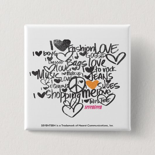 Graffiti-Orange Button (Vorderseite)