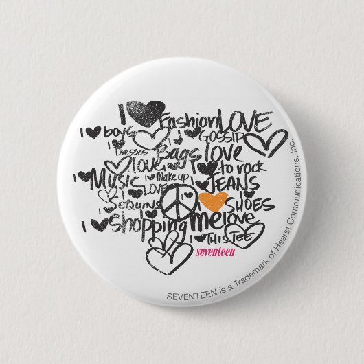 Graffiti-Orange Button (Vorderseite)