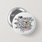 Graffiti-Orange Button (Vorne & Hinten)